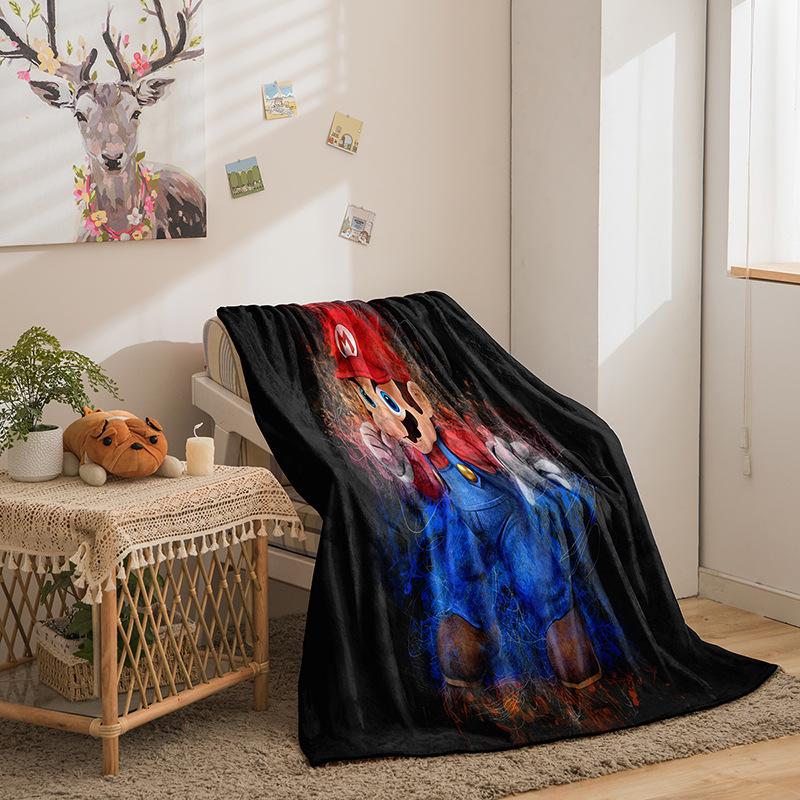 Cartoon Mario Series Double-Sided Flannel 3D Digital Printing Blanket Blanket