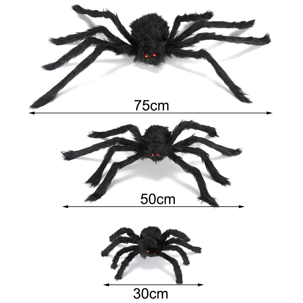 Prank Props Horror Atmosphere Bar Ornament Halloween Decoration Haunted House Black Plush Spider