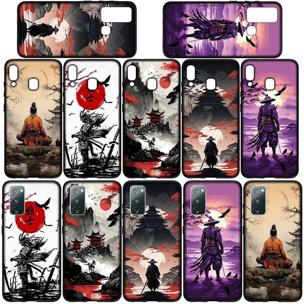 Cover per iPhone 15 14 Xiaomi Redmi Note 13 12 11 Pro Max X 8 7 9 XR Samsung Galaxy S24 S23 OPPO A15 Huawei Japan Samurai Skeleton Ninja Bushido Case