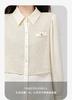 Casual collar, fashionable temperament, patchwork shirt, small shirt