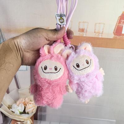 Labubu Hase Plüsch Anhänger Schlüsselanhänger Puppe Cartoon Puppe Niedliches Monster Replika Schlüsselanhänger Geburtstagsgeschenke