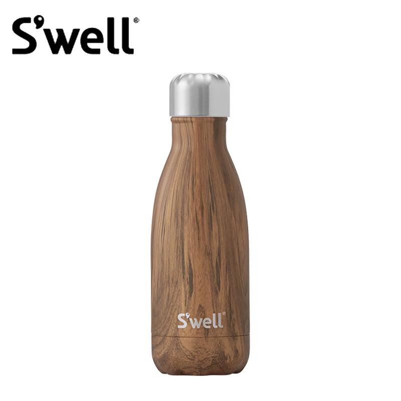 S WELL Wood Grain Insulated Bottle
