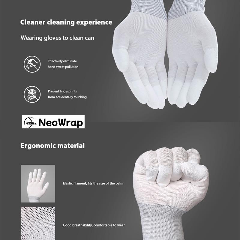 Auto-Vinylfolien-Handschuhe Nylon PU-beschichtete Fingerspitzen Antistatische Handschuhe Staubfreie Fensterfolier-Arbeitshandschuhe Folien-Installationswerkzeuge