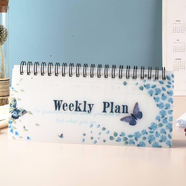 Korean Stationery Cute Notebook Portable Agenda Diary Weekly Monthly Planner Student Organizer Schedule School Supplies Kawaii