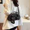 Retro Old Denim Bag Women's New Trend Versatile Portable Bowling Bag Casual Shoulder Messenger Bag Women