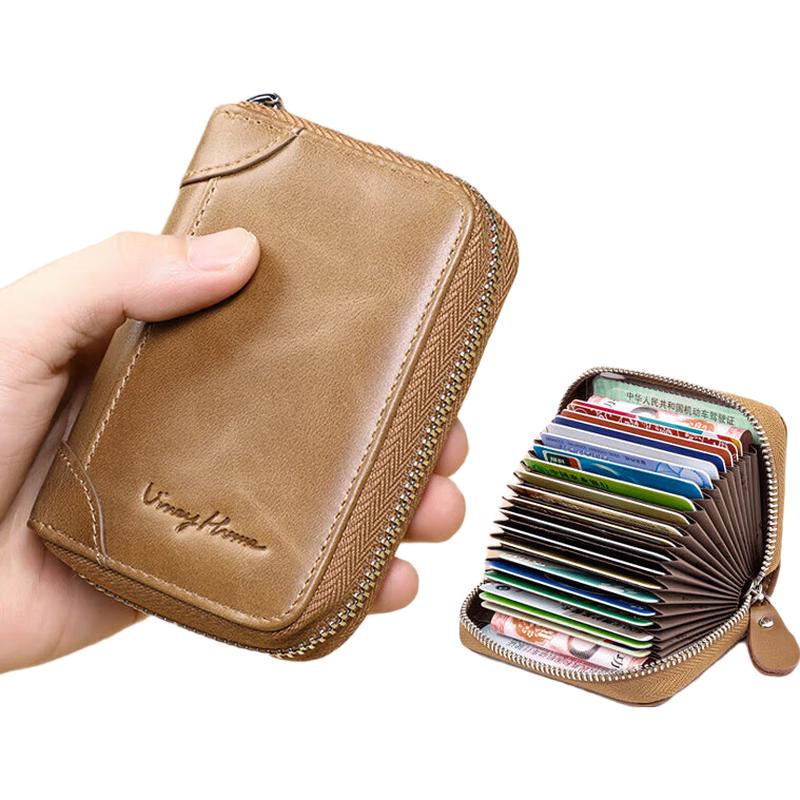 Viney Кожаный кошелек-кардхолдер на молнии