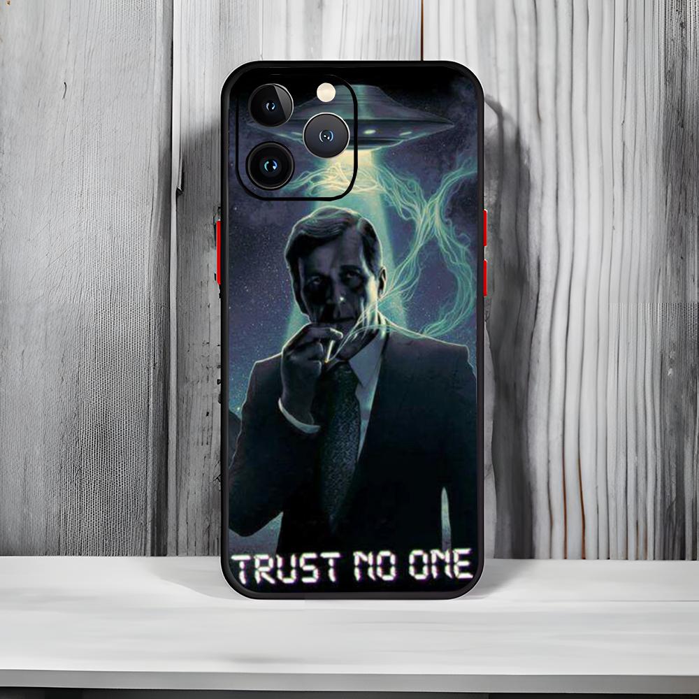 Sci-Fi Show The X-X-F-Files Phone Case Black Matte Thin Phone Case For iPhone17 16 15 14 13 ProMax