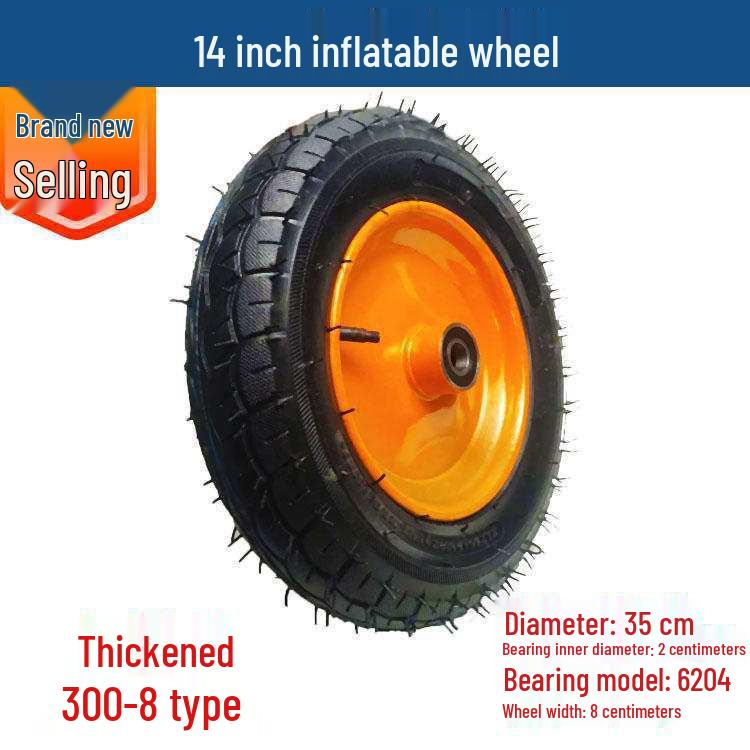 Inflatable Wheels Set: 2x 10", 6", & 14" Wheels; 4" Tiger Cart Tire; 8" Hand Truck Wheel