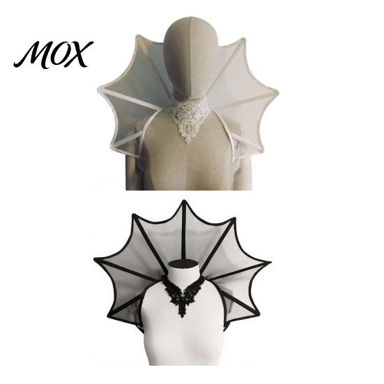 Elegant Gothic Fashion Accessory Stand Up Vampire Collar, Victorian Shoulder Cape, Women's Adjustable Cosplay Neck Ruffle Collar for Halloween