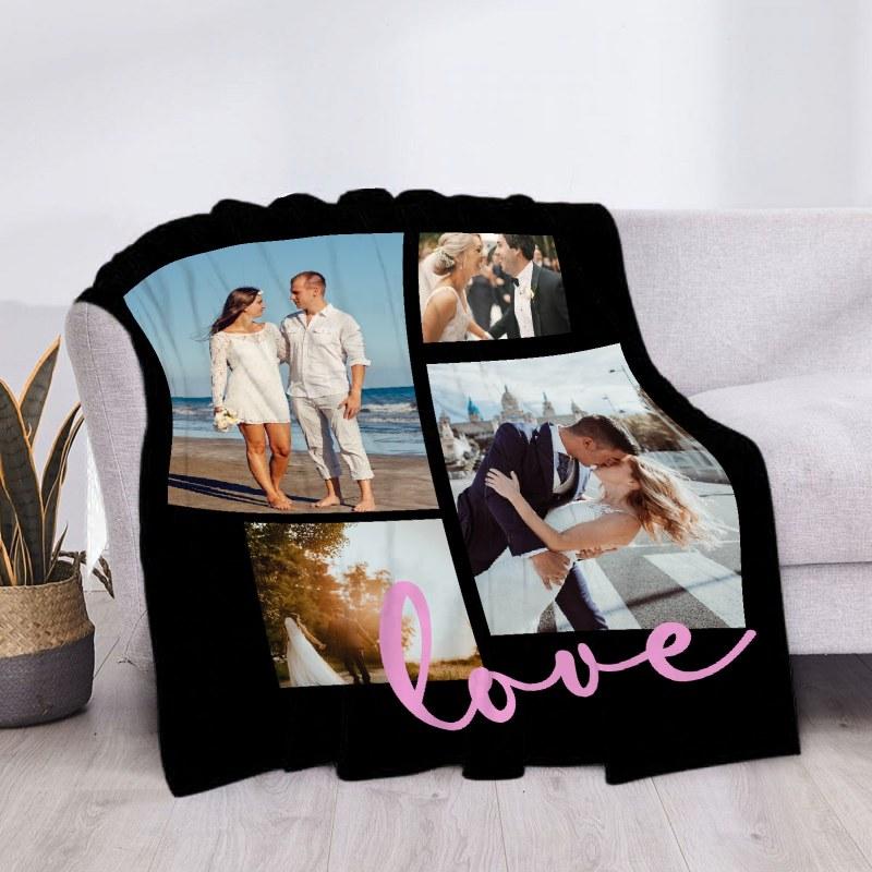 Ik Hou Van Jou Gepersonaliseerd Plaid Met Woorden Collage Op Maat Gemaakte Plaids Verjaardag Souvenir Cadeaus Gepersonaliseerd Plaid