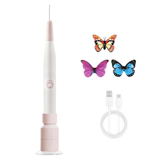 Flying Butterfly Cat Toy Interactive Electric Cat Toy Automatic Cat Teaser with Rotating Suction Cup Base for Indoor Cats Fun And Exercise