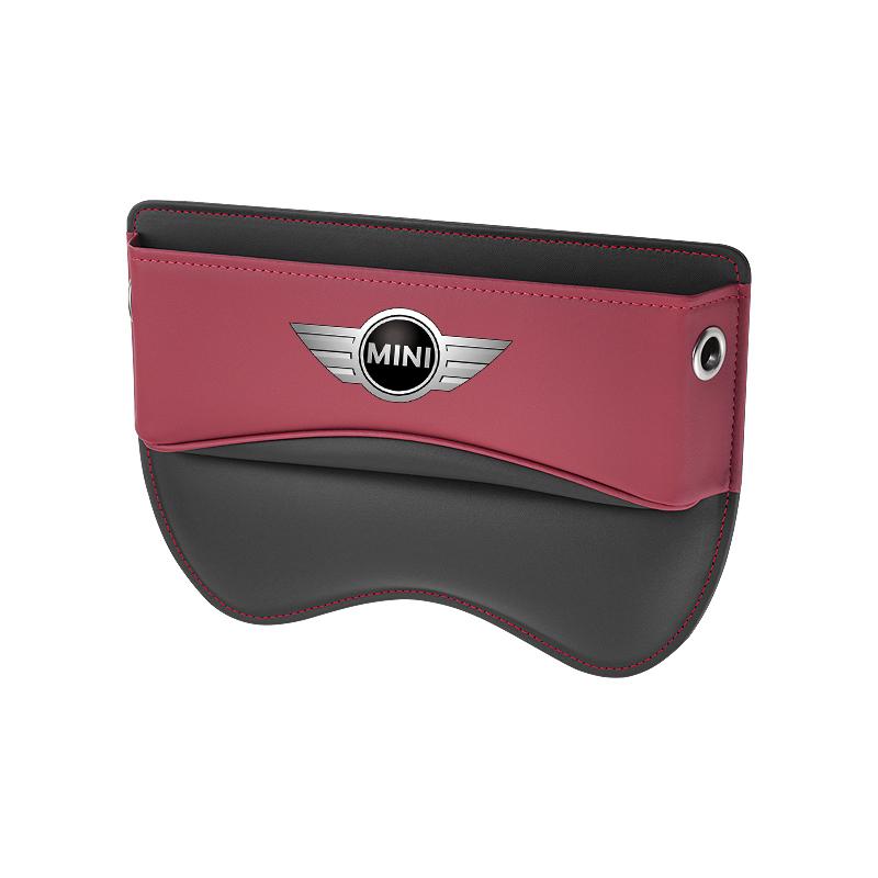 Bilseteorganisator Semsket skinn Sprekk Oppbevaringsboks Biltilbehør for MINI JCW COUPE CLUBMAN CABRIO COOPER