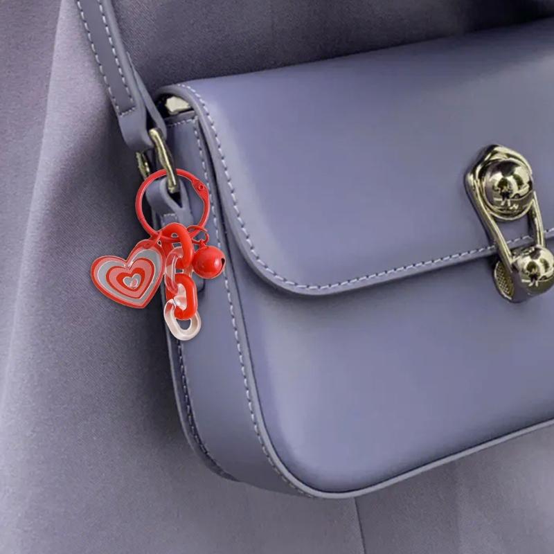 Creative DIY Heart Shaped Keychain With Glitter and Sturdy Acrylic Materials for Personalize Accessories