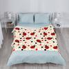 Süßes Marienkäfer-Muster Fleece-Kuscheldecke Ultra Weich Gemütlich Dekorative Flanelldecke für Zuhause Bett Sofa Stuhl Reise 60x50 Zoll