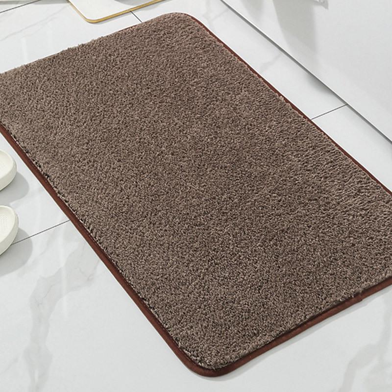 Thickened U-Shaped Non-Slip Absorbent Toilet Mat - Dirt-Resistant Bathroom and Bedside Carpet