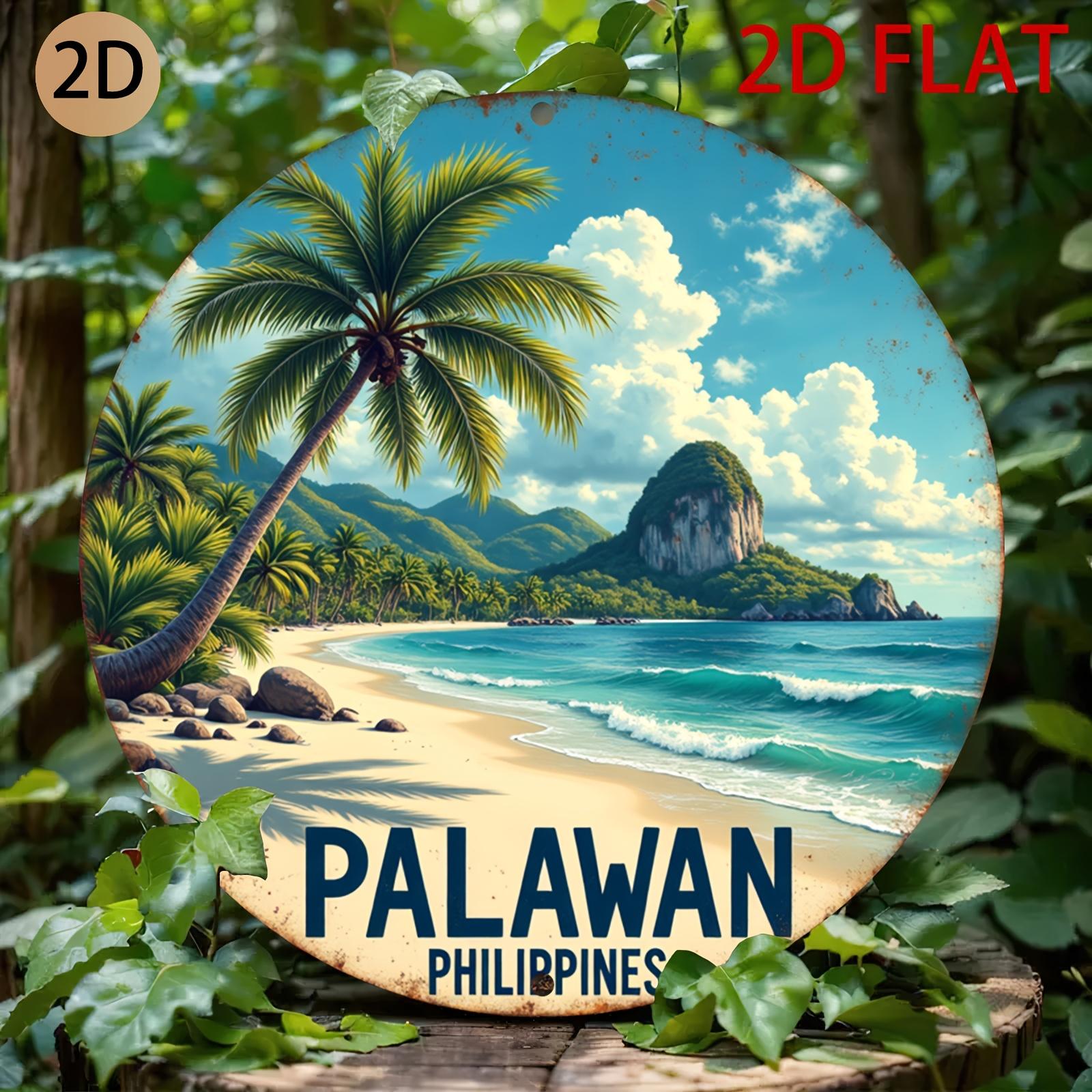 Palawan Philippines Tropical Beach Vintage Metal Tin Wall Art Decor Sign 20x30cm(7.8x11.8inch)