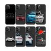 Customizable Embossed Sports Car TPU Case for Black Apple 15 Pro Max - Straight Edge Design