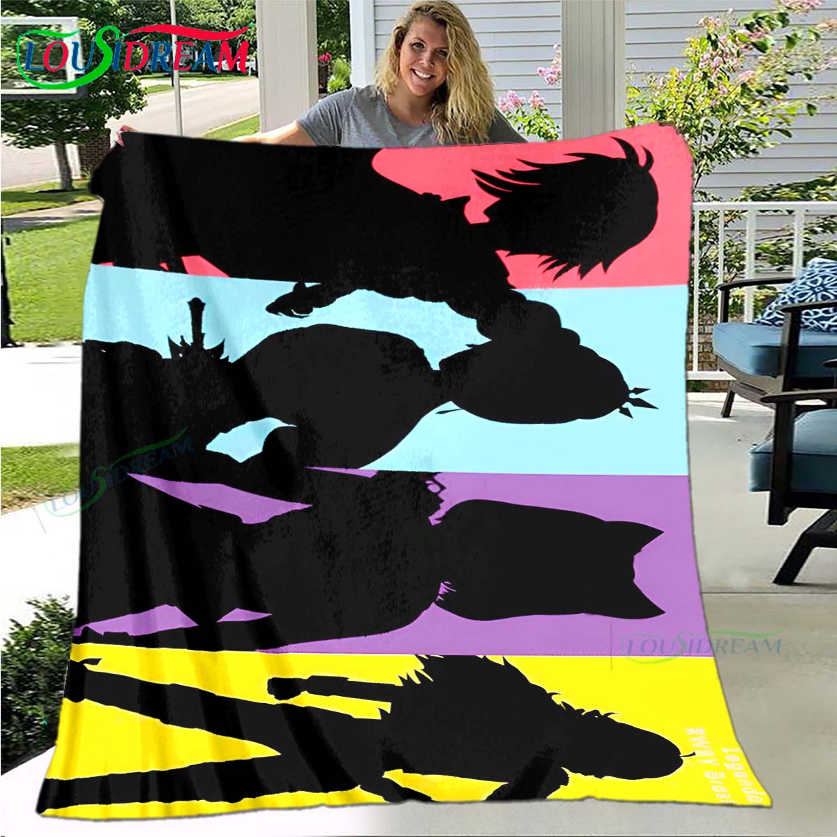 

3D Fashion Cartoon R-RWBY Four Seasons Blanket Sofa Cover Travel Bed Plush Blanket Travel Office Break Blanket Gift 75x90cm