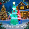 5.91FT Inflatable Christmas Tree Gnome Set Toy Yard Party Decoration Festive Gift With LED Litght Supplies Xmas Home Ornament