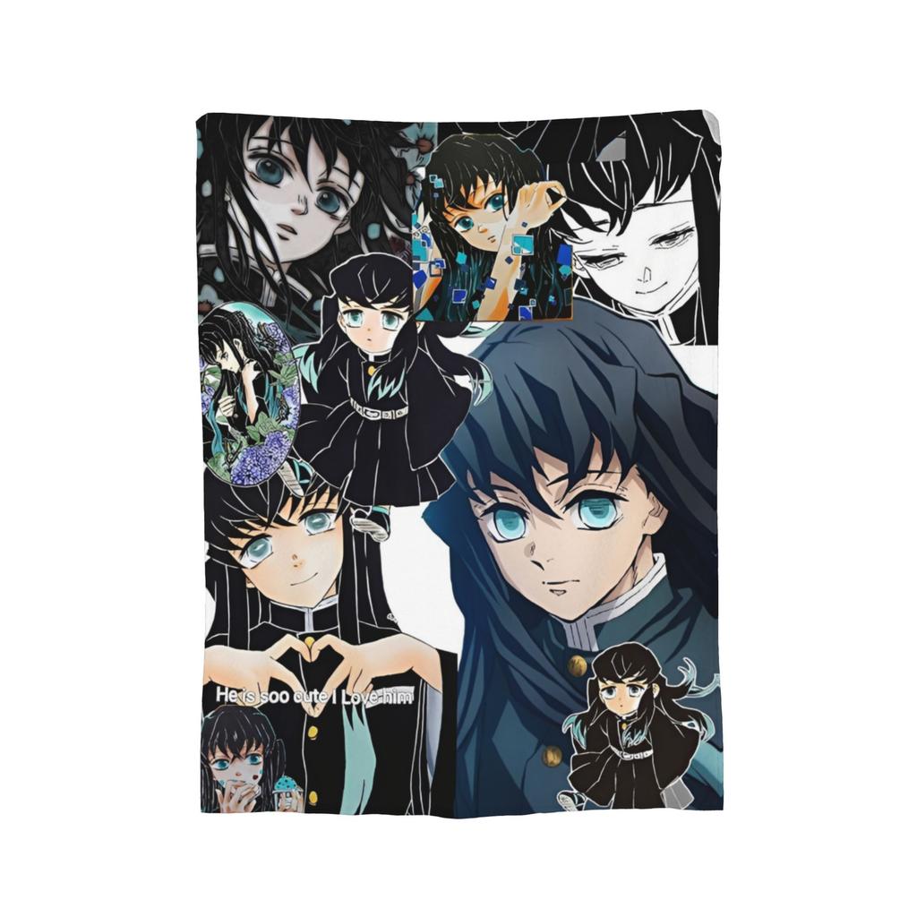 Muichiro Tokito  Blankets Fleece Awesome Breathable Throw Blanket for Bedding Lounge Autumn/Winter,