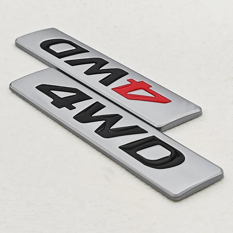 4WD Logo Stickers 3D Metal Emblem Badge Car Stickers Decals For Hyundai iX25 iX35 Tucson Toyota RAV4 Sticker Auto Accessories UY2