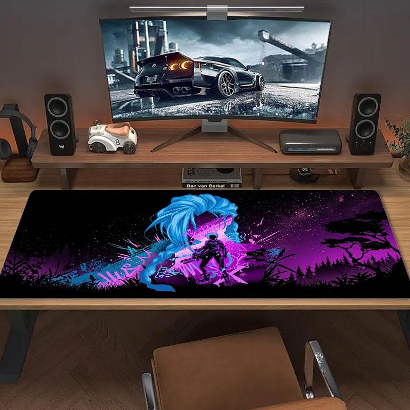 Cyberpunk Warrior Large Size Mouse Pad Large Gaming Table Cushion Nonslip Laptop Tablet Big Mousepad Xxl Mat Mini Pc Playmat With Lock Edge