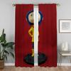 Partition Coralines Blackout Curtain for Room 2 Panel Anti-mosquito Curtains for Camera Shades Halloween Decoration Living Child