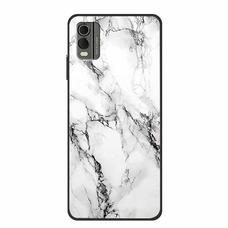 Pentru husă Nokia C32 6,5" Husă spate din silicon moale TPU de lux Carcase pentru telefon pentru NokiaC32 Protector drăguț Rezistent la șocuri Flori Capa