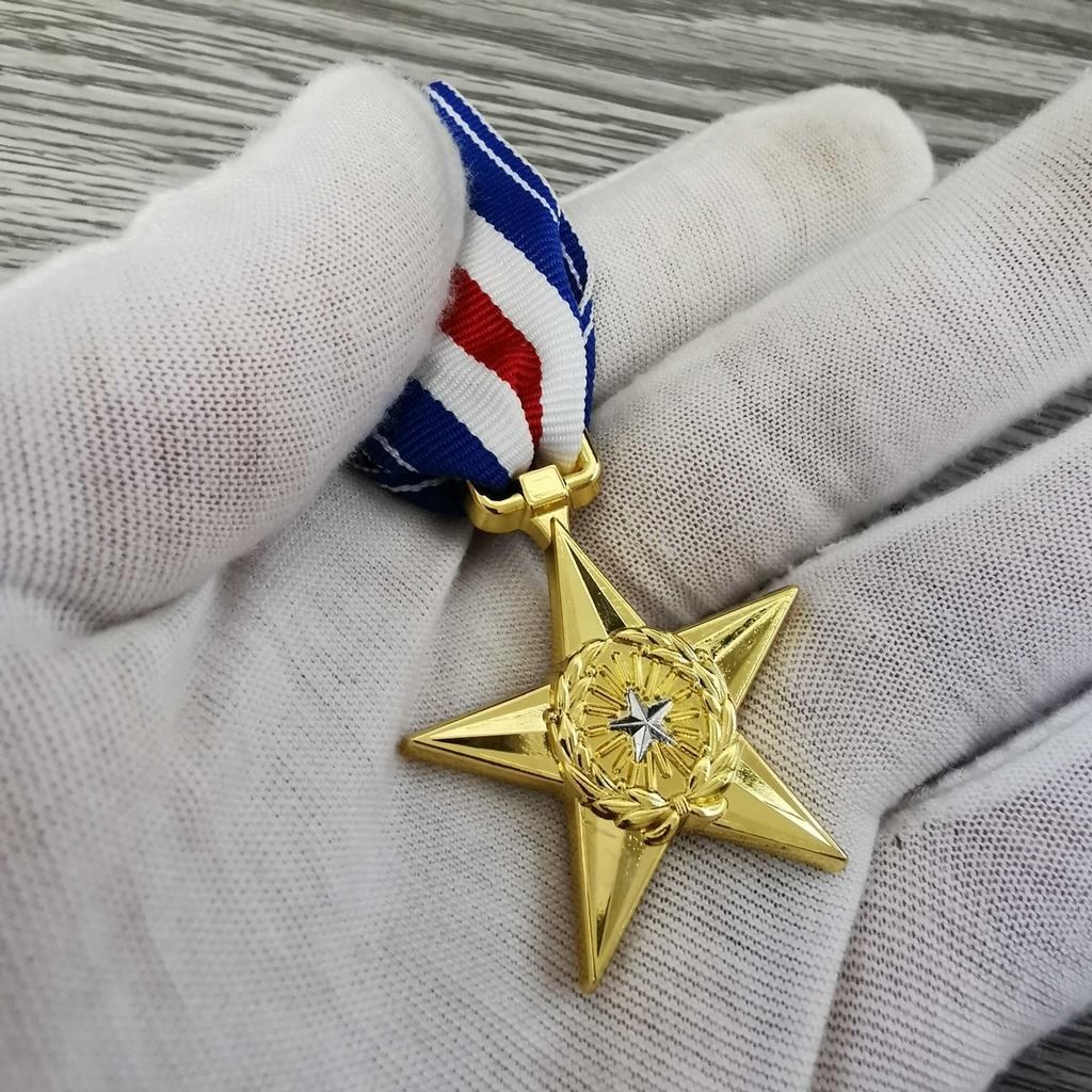 Foreign Medal US Army Replicated American Award Star Silver Star Military Bronze Star