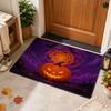 Dead Tree Pumpkin Crescent Moon Halloween Doormat Non Slip Indoor Outdoor Rug Cartoon Spooky Front Entrance Door Mat Rug