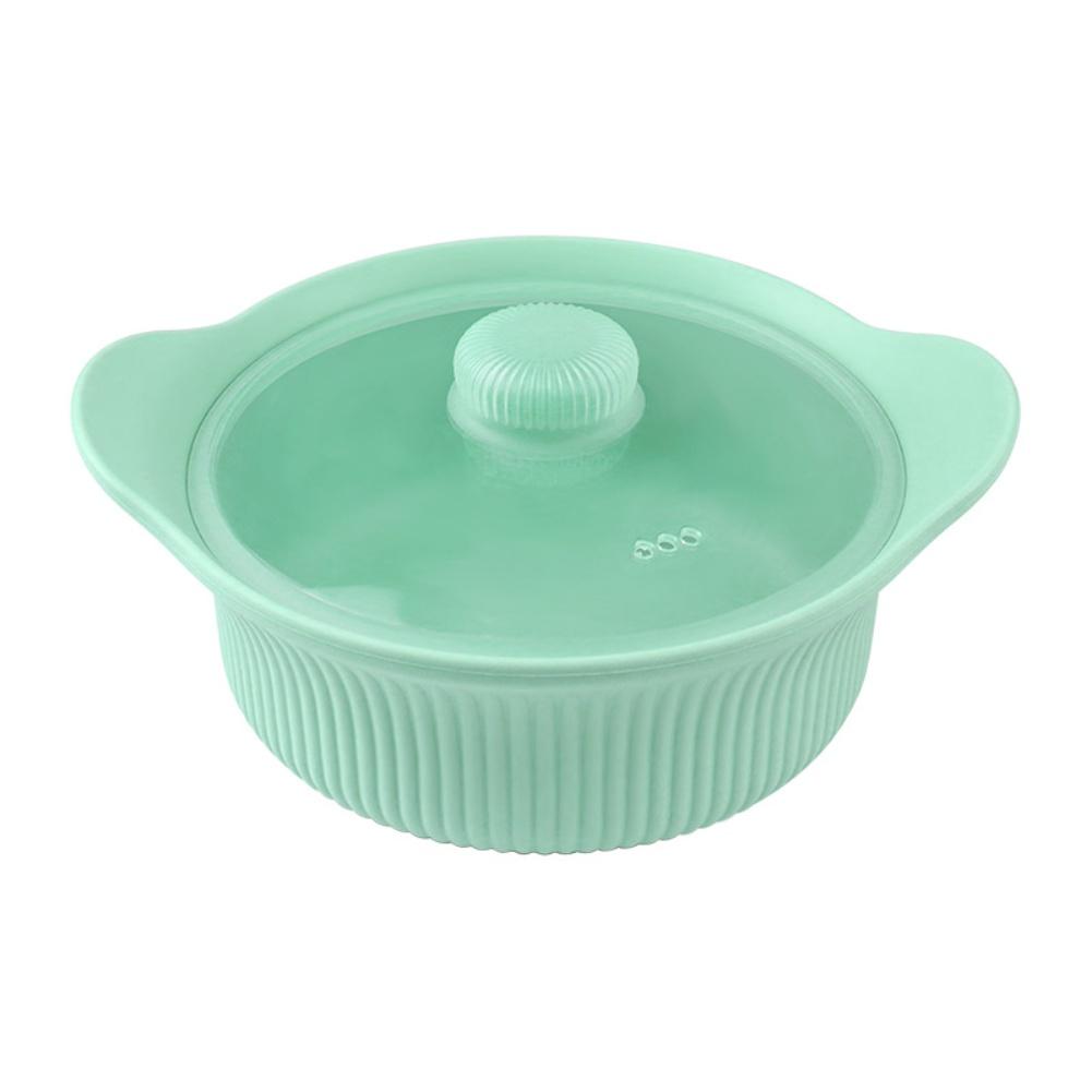 Microwave and Air Fryer Silicone Steaming Pot with Lid Compact Bowl for Steaming Baby Food Vegetables Dumplings and Snacks