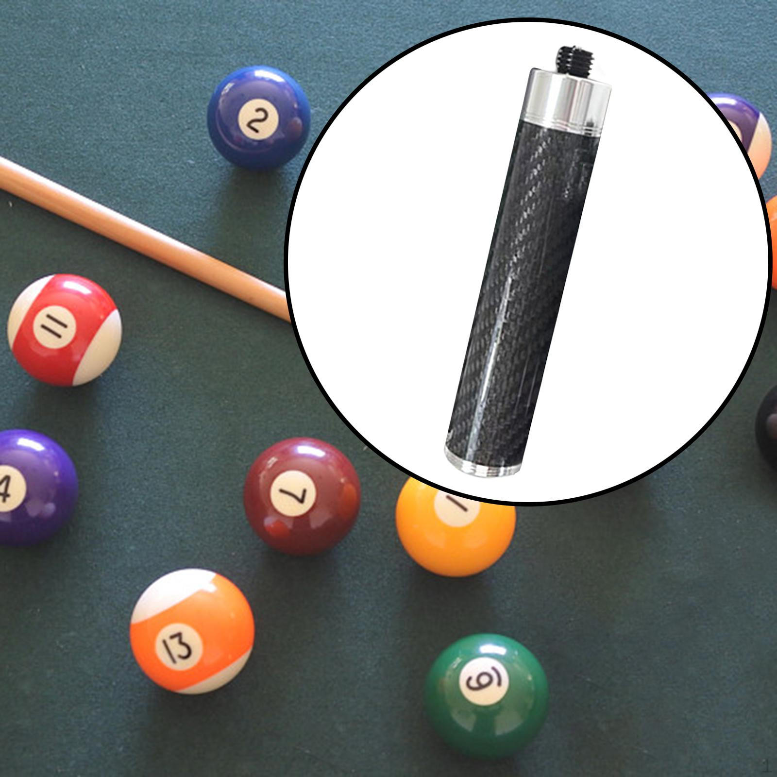 Billiard Pool Cue Extension, End Adapter, Carbon Fiber Connecting Length 15cm