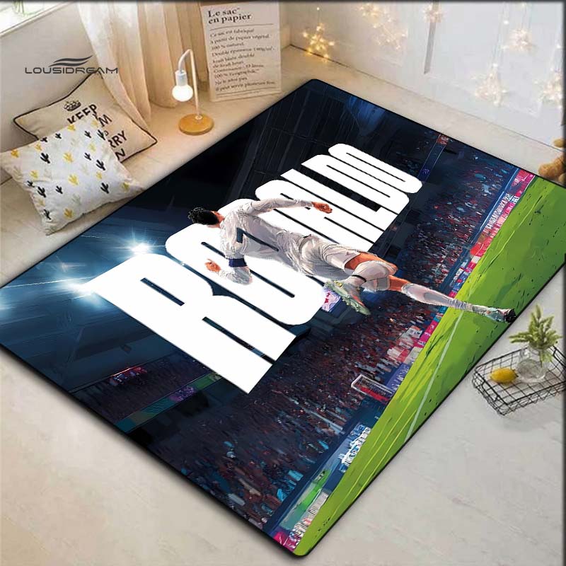 Ronaldo Stadion Match Kunstdruck Teppich Fußball Fan Rutschfeste Rechteckige Fußmatte Spielzimmer Wohnzimmer Schlafzimmer Heimdekoration Teppich