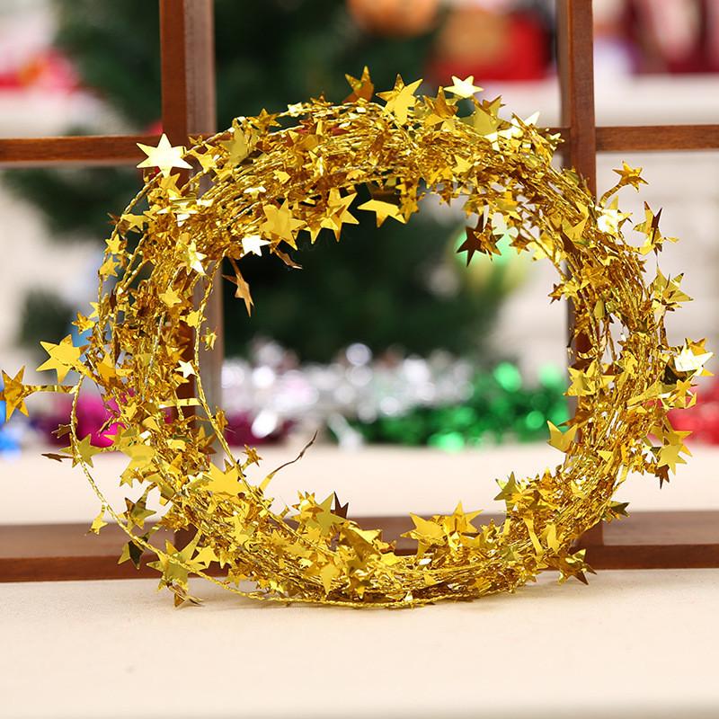 Tree Christmas Eyecatching Star Garland In Assorted Colors For Decorations Holiday