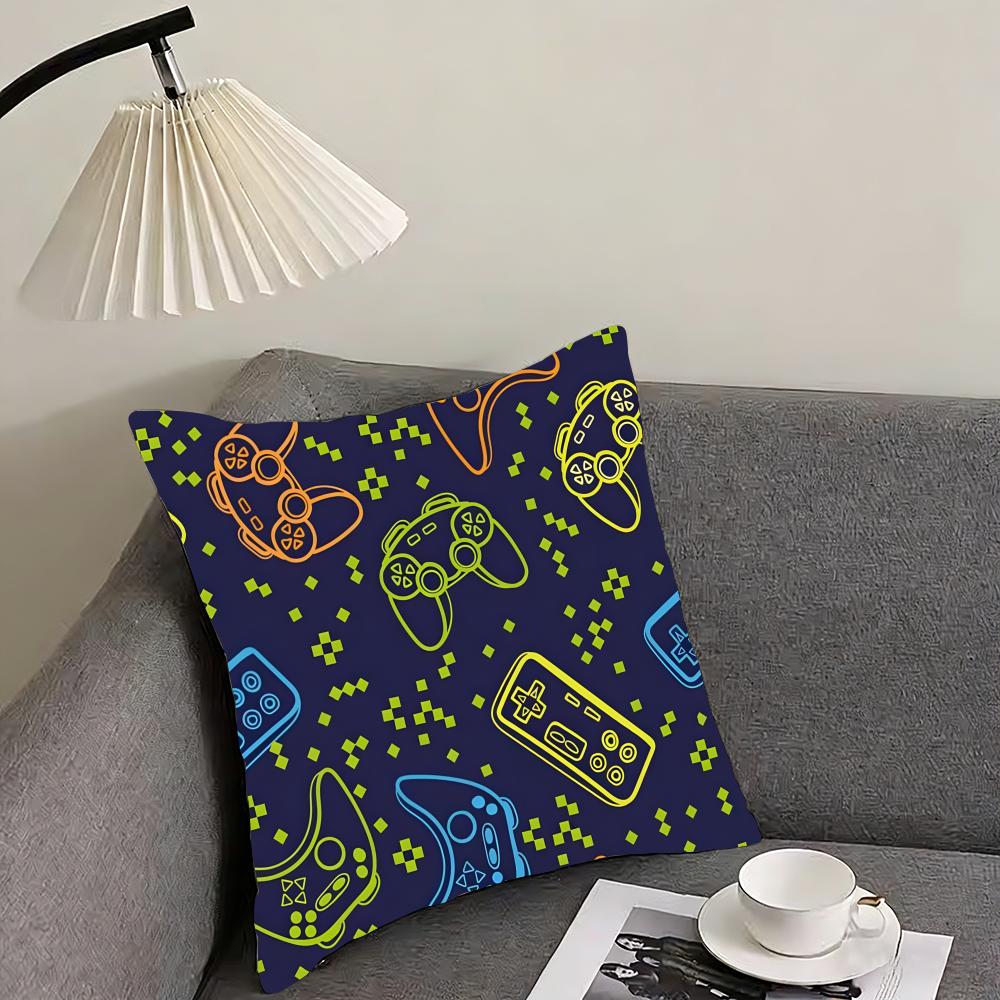 Game handle Cushion Cover Reversible Plush Pillow Cover – For car, sofa, bedroom, perfect as a gift.