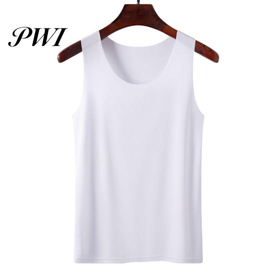 Summer Tank Women Bottoming Vest Ice Silk Seamless Sleeveless Pure Color Plus Size Stretchy Top Round Neck Dry Cooling Camisole Dating Office Vacation