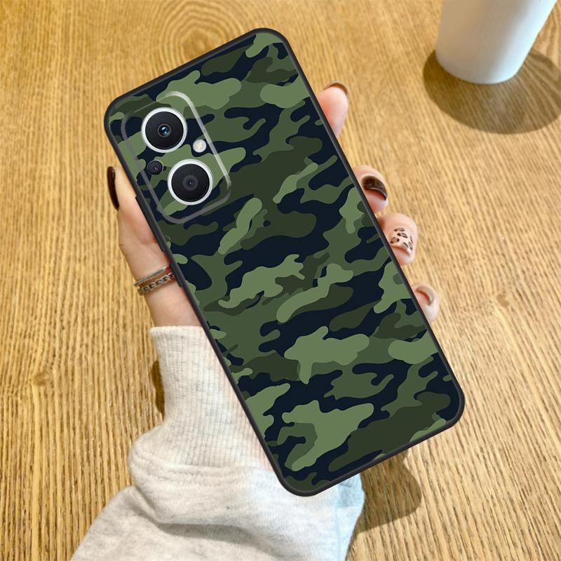 Camo Camouflage Pattern Funda For OPPO Reno 12F 11F 13F 14F 8T 8 Lite 10 11 12 13 14 OPPO Find X8 X6 X5 X9 Pro Case