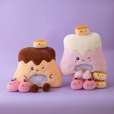 A Bag of Food Snack Pudding Plush Pillow Cartoon Mini Fruit Candy Dolls Stuffed Toys Sofa Cushion Christmas Birthday Gift
