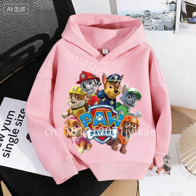 Cartoon Print Children Fall Spring Sweatshirt Kids PAW Patrol Hoodie Pullover Toddler 3-12 Year Boy Girl Casual Sweatshirt