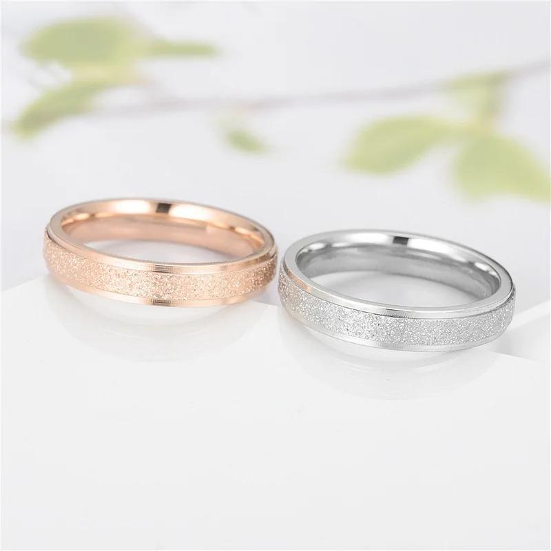 Gold Silver Luxury Wedding Bands Ring for Women Men Jewelry Stainless Steel Engagement Ring Couple Anniversary Gift Anillos