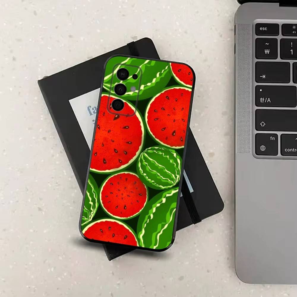 Summer Red Watermelon For Samsung Galaxy A73,J7,22,Note,72,41,31,8,9,52,71,53,32,Soft Black Silicone Cover Case