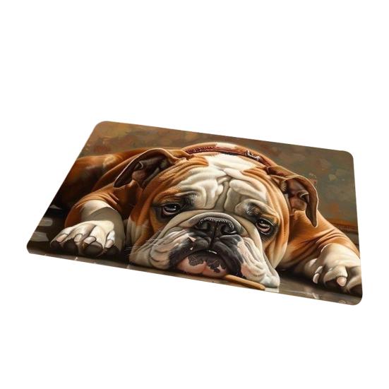 Realistic Animal Floor Mat 3D Optical Illusion Rug Cute Cat Design Entrance Rug Non-slip Dog Doormat for Bathroom Kitchen Living Room Bedroom