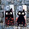 Cute Cartoon Cat Phone Case For iPhone 13 Case 13 Mini 16 14 15 Plus 14 15 11 12 13 Pro Max Shockproof Matte Laser Covers Fundas