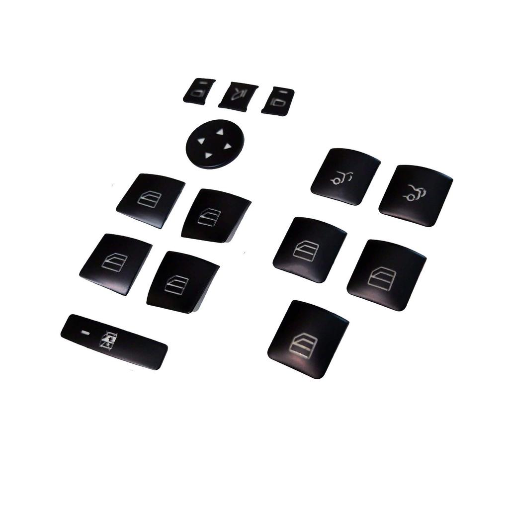 WODOFO GDR Black Interior Trim Door Power Window Switch Button Cover Sticker Replacement for