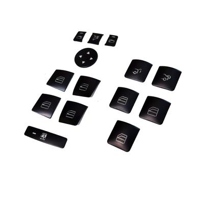 WODOFO GDR Black Interior Trim Door Power Window Switch Button Cover Sticker Replacement for