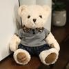 High Quality Soft Teddy Bear Plush Toys Tie Bear Doll T-shirt Paul Teddy Bear  Cute Pillow Animal Cushion Children Birthday Gift