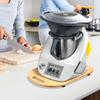 Bamboo Sliding Board for TM5 and TM6 Quick Movement Rolling Board with Wheels and Nonslip Rubber Feet for Food Processor