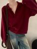 Old Money Style Women's Loose Wool Polo Neck Sweater - Autumn/Winter Knit Top