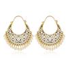 Bohemian Style Multicolor Glass & Rice Bead Statement Earrings