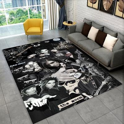 Rock Band Tokio Hotel Bill Kaulitz Dywanik do Sypialni Salonu Sofy Pokoju Zabaw Wycieraczka Dekoracja Domu, Dywanik do Pokoju Dziecięcego Antypoślizgowy